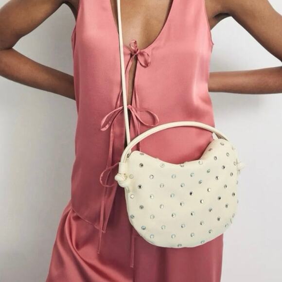 Leather Handbags - Freda Salvador Elis Mini Crescent Bag